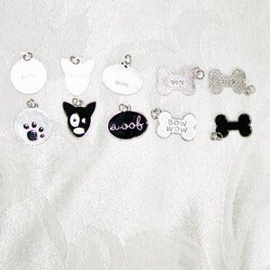Set of 36 cute enamel dog charms